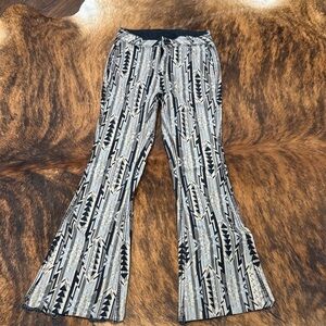Rock n Roll Jeans Reversible Tribal Print / Black Flare Pants